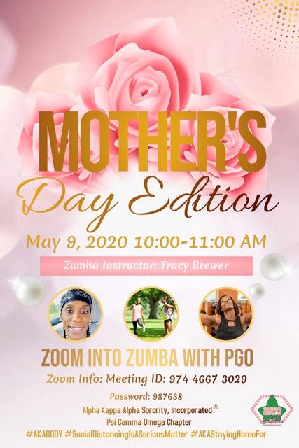 Mother's Day Edition-Zoom...Zumba...PGO (flyer for social media purposes)